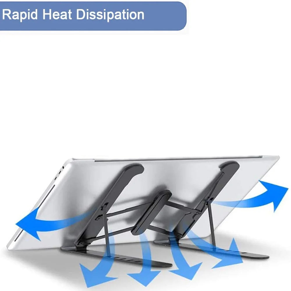 3FOLDS Portable and Foldable Laptop Stand – Adjustable Ergonomic Aluminum Riser