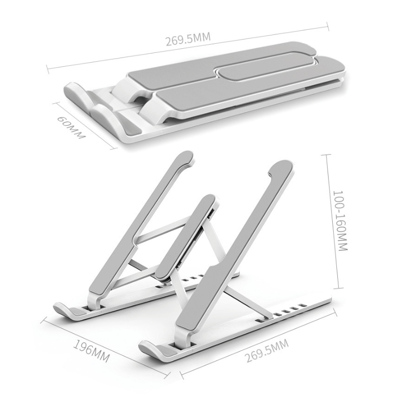 3FOLDS Portable and Foldable Laptop Stand – Adjustable Ergonomic Aluminum Riser